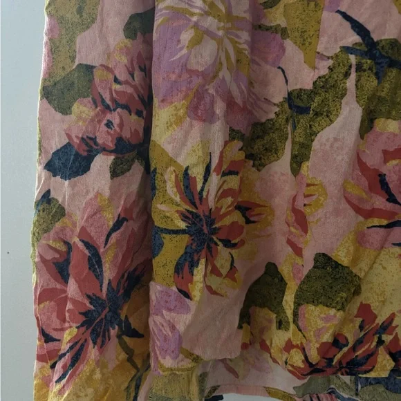 Terra & Sky Pink and Yellow Floral Top Plus 3X EUC - Picture 7 of 7